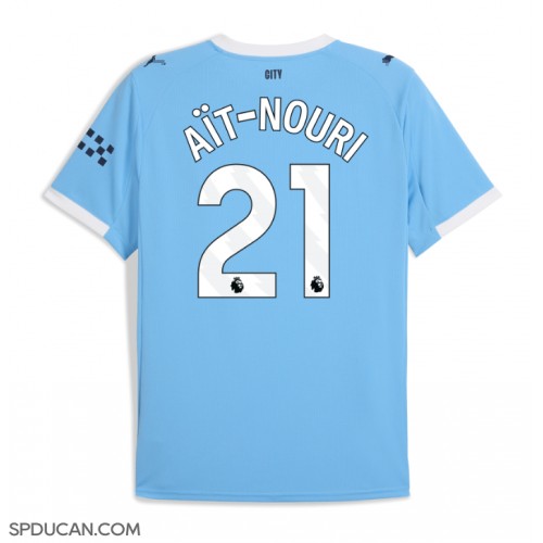 Muški Nogometni Dres Manchester City Rayan Ait-Nouri #21 Domaci 2025-26 Kratak Rukav Muški Nogometni Dres Manchester City Rayan Ait-Nouri #21 Domaci 2025-26 Kratak Rukav